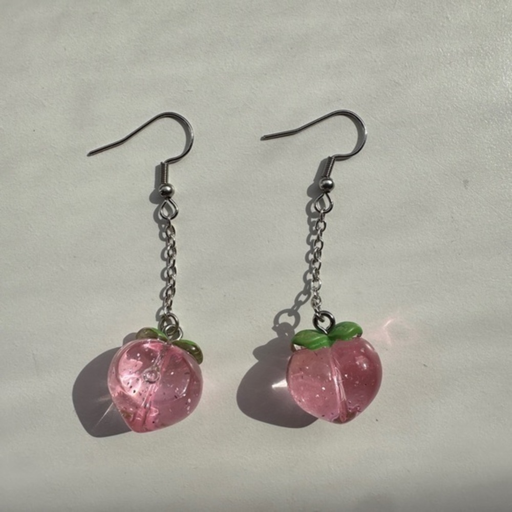 Pink Peach Dangle Earrings